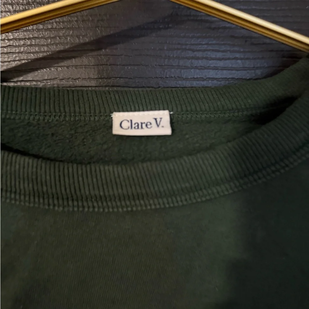 Clare V Green and White Sweater - Picture 5 of 7